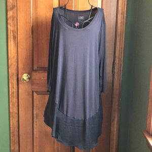 LOGO by Lori Goldstein Tunic Blue 3X Plus